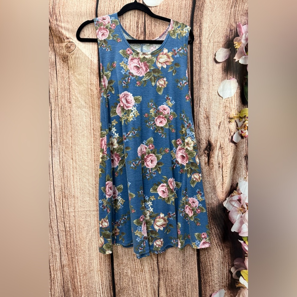 Floral Blue Dress